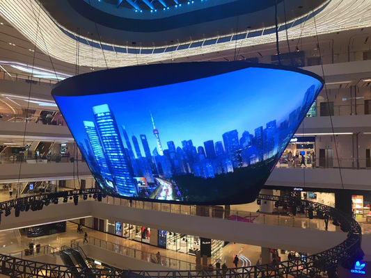 چین نمایشگر چند منظوره شفاف LED وزن بسیار سبک وزن برای مراکز خرید تامین کننده