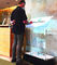 دستگاه کیوسک پروجکشن هولوگرام Holo Glass Kiosk Transparent Glass with Projection عقب تامین کننده