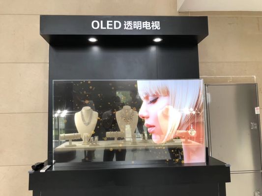 چین صفحه نمایش OLED شفاف سبک و سبک با محفظه شیشه ای بسیار بلند تامین کننده
